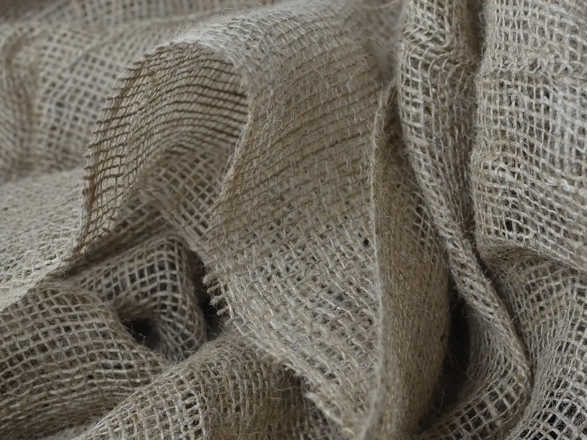 Close-up of Burlap / hessian fabric