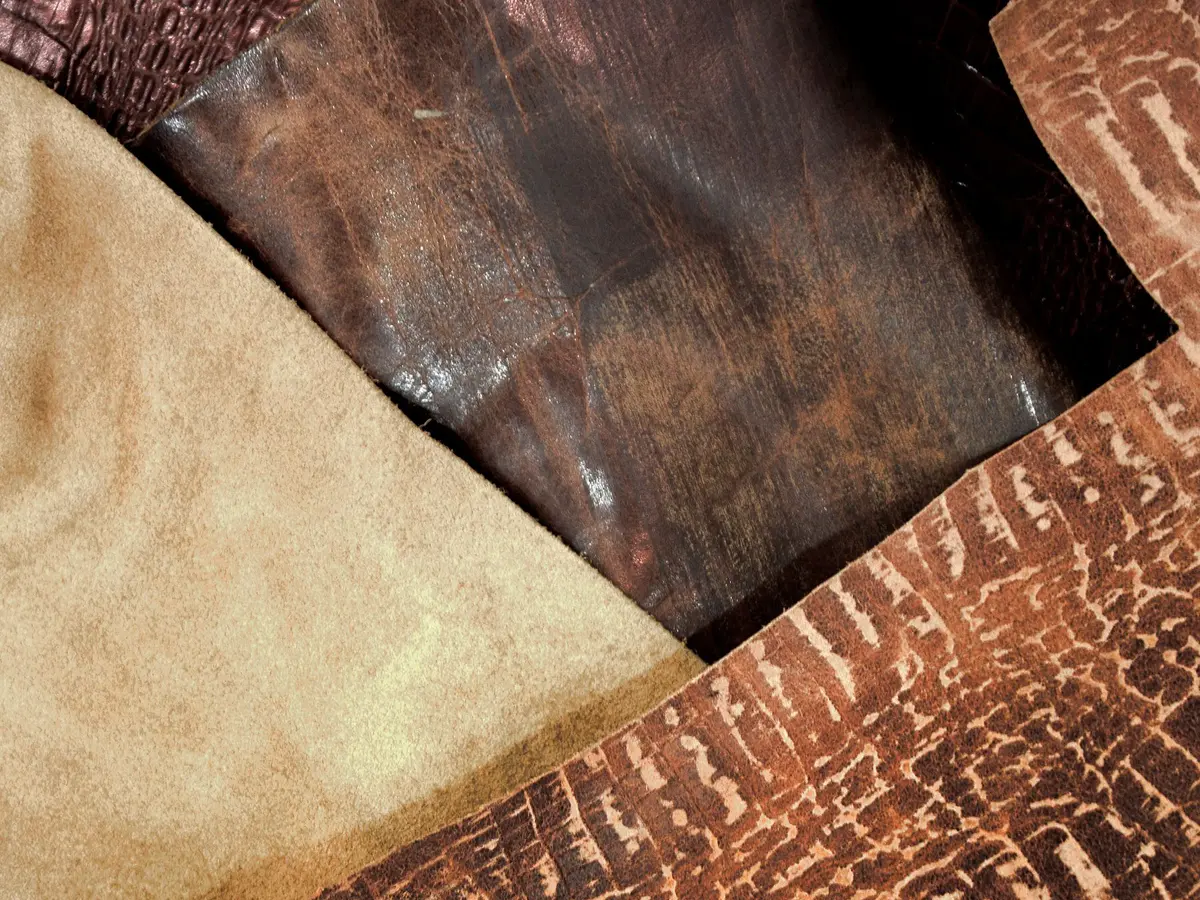 Close-up of Leather fabric