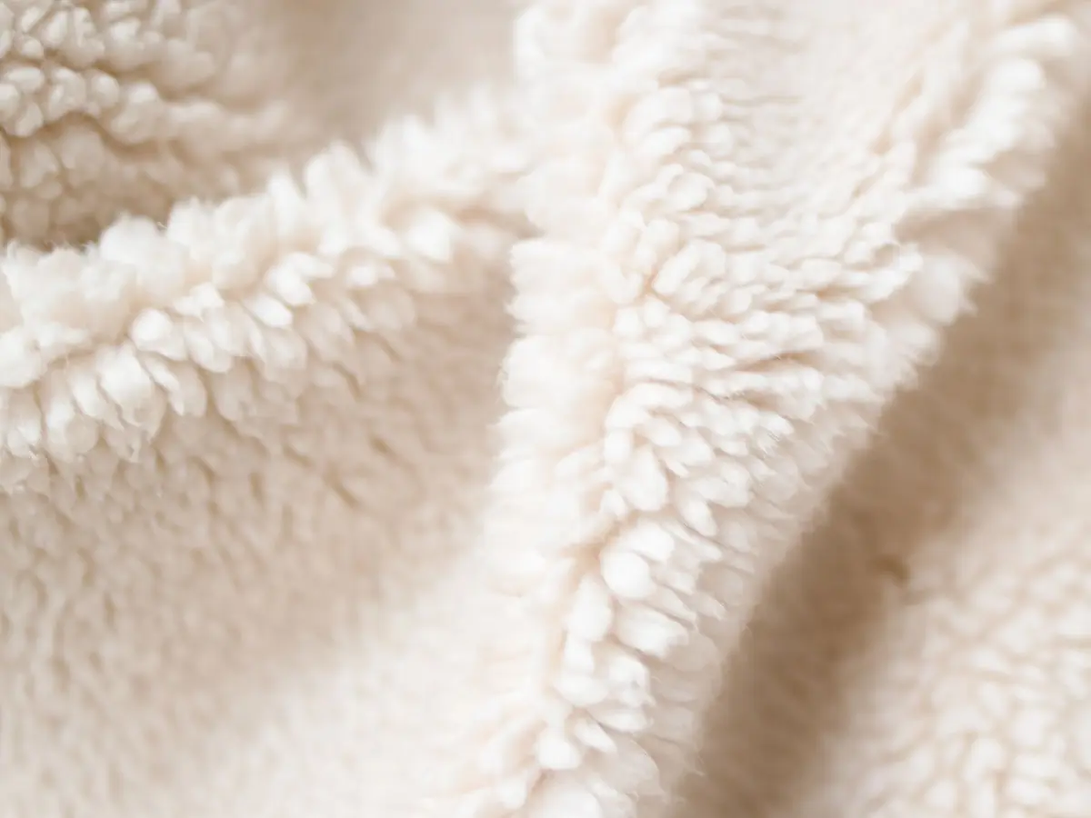Close-up of Sherpa fabric