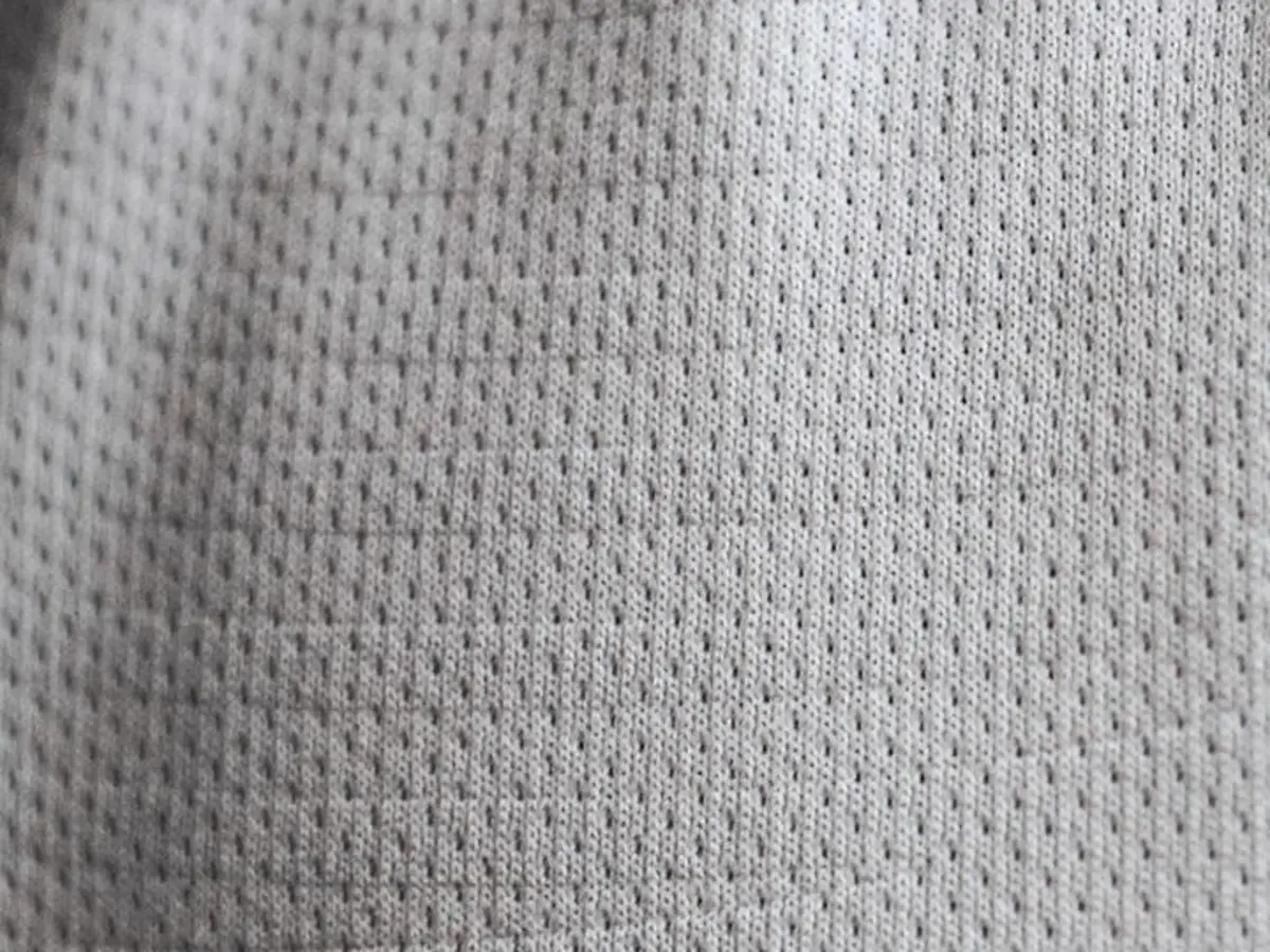 Close-up of Stretch performance polyester fabric